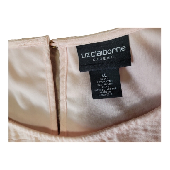 Liz Clairborne Career Pink layered, lightweight top - Picture 5 of 9